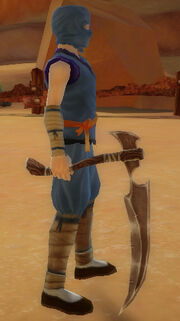 Ninja's Scythe of Flame Wave held