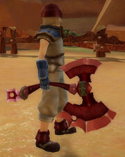 Warrior’s Warlord Axe of Whirlwind held
