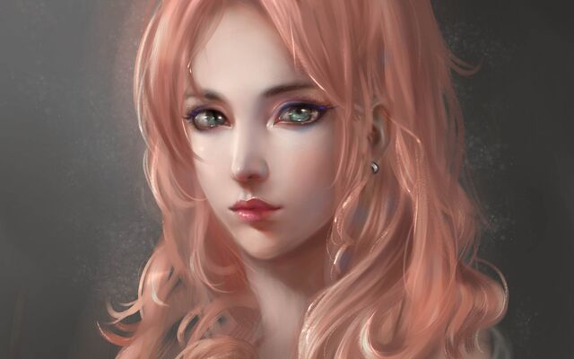 File:Art-girl-portrait-face-pink-hair.jpg