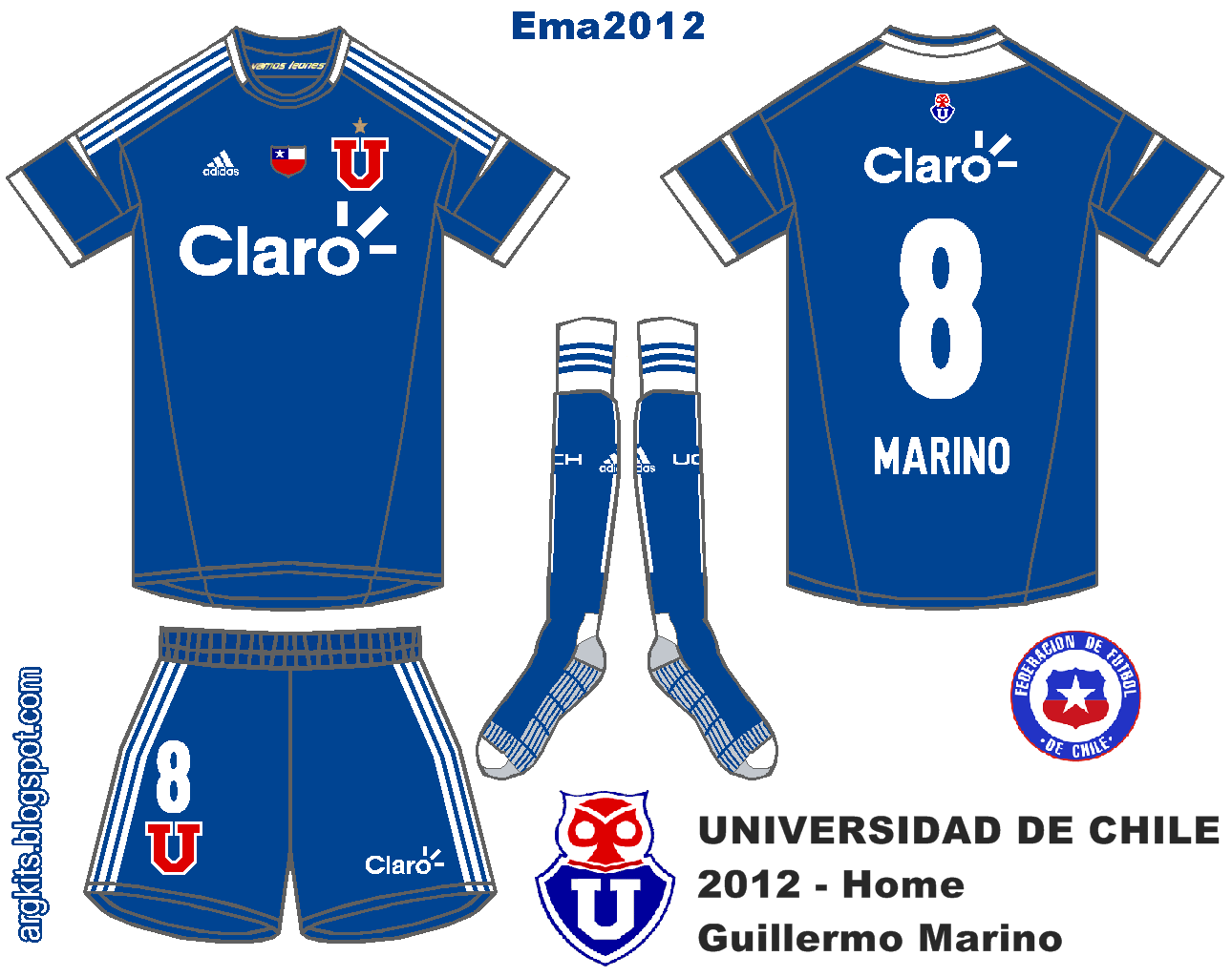 Archivo:Uniforme de u de chile.png | Wiki Futbol chileno ...