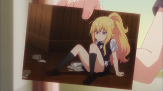 Satania has a picture of Gabriel as a waitress