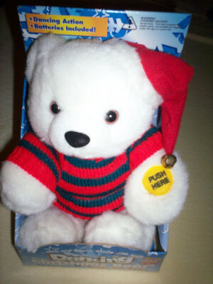 Gemmy Animated Dancing 9'' Soft Plush Christmas Bear--Dances to Jingle Bell Rock
