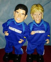 Rare Dallas Mavericks Mark Cuban,Dirk nowitzki Animated Talking figures - Gemmy