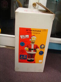 Gemmy 50'' Tall Animated Singing Santa Claus Homer Simpson 5