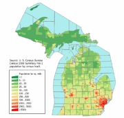 Michigan population map