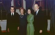 Mr. and Mrs. Ford and Nixon 13 Oct 1973