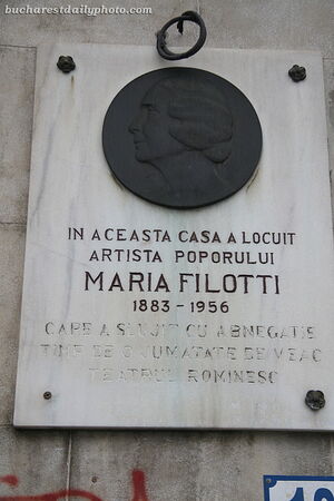 Placa Maria Filotti