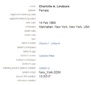 Lindauer-Charlotte 1869 birth