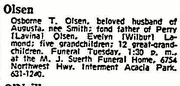 Olsen-Osborne 1971 death