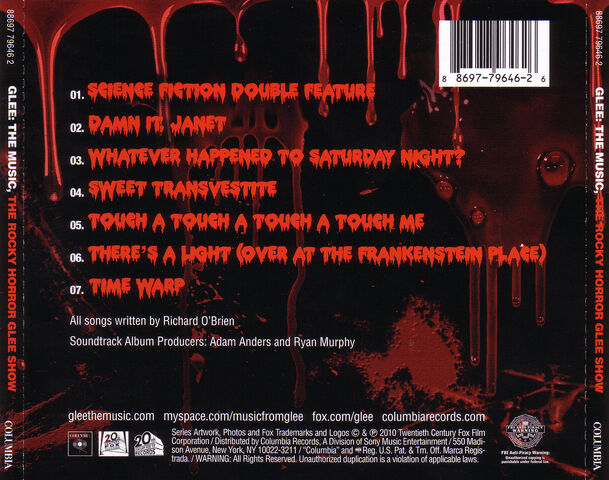 File:Glee Cast - The Rocky Horror Glee Show - Back.jpg