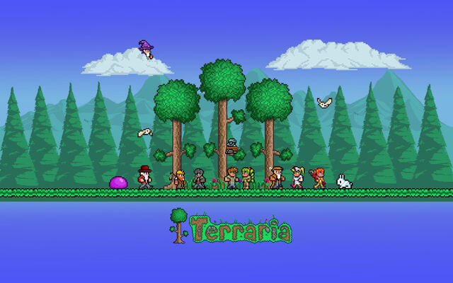 File:Tiamou Terraria Fan Art Forest Biome Wallpaper.jpg