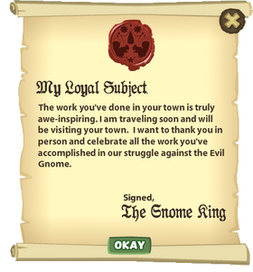 Letter King's Visit