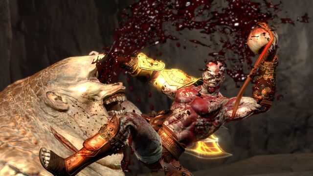 Archivo:Kratos arrancándole el ojo a un Cíclope Demente 4.jpg