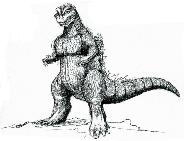 File:Concept Art - Godzilla vs. Destoroyah - Godzilla Junior 20.png