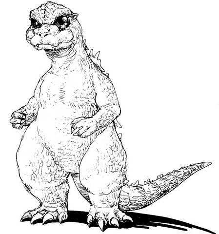 File:Concept Art - Godzilla vs. MechaGodzilla 2 - Baby Godzilla 1.png