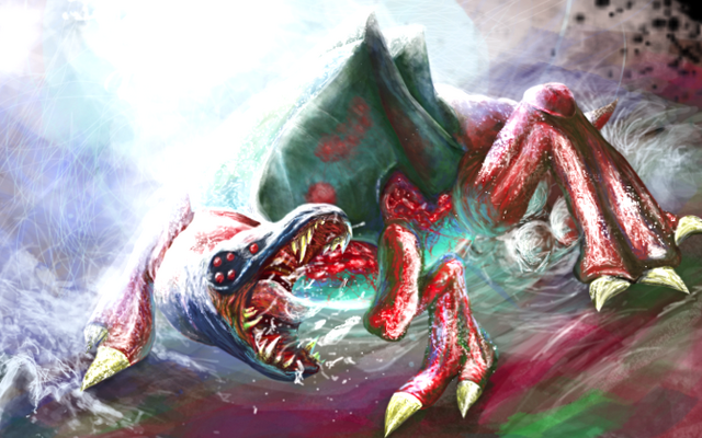 File:Metroid Queen Concept Art by Starshadow76.png