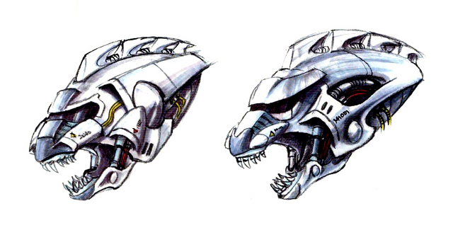 File:Concept Art - Godzilla Against MechaGodzilla - Kiryu Head 5.png