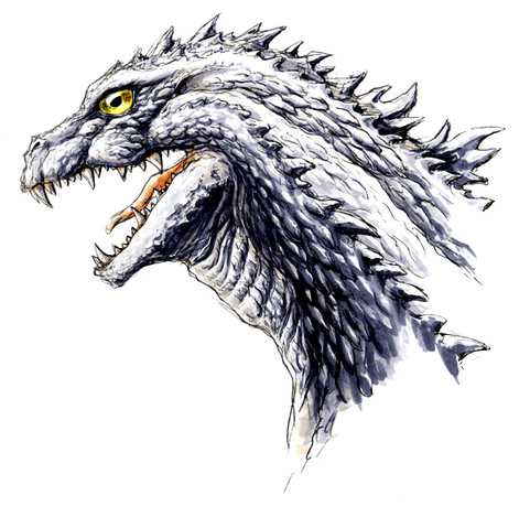 File:Concept Art - Godzilla 2000 Millennium - Godzilla Head 10.png