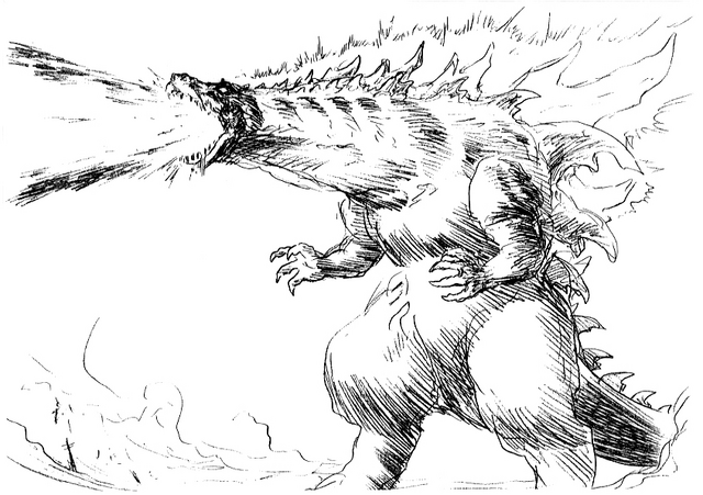 File:Concept Art - Godzilla 2000 Millennium - Godzilla 26.png