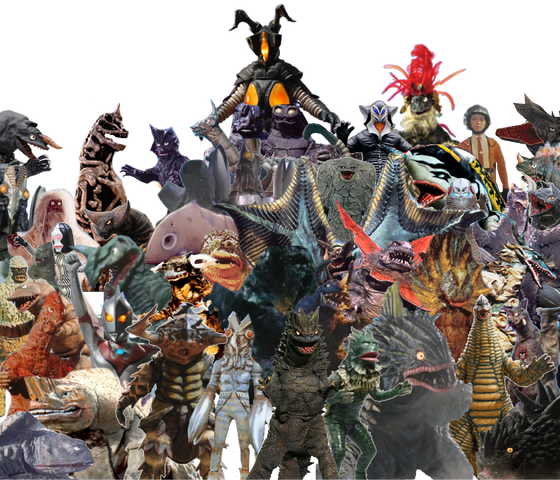 File:Ultraman Hayata Monsters.png