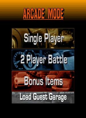 Arcade Mode Menu (GT2)