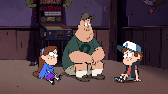 File:S1e14 Soos, Dipper, and Mabel freed.png