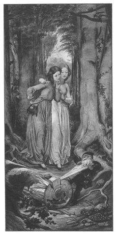 Datei:Schneeweisschen und Rosenrot von Steinle 1868 4 sw.jpg