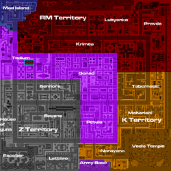 Industrial satellite map gang territories