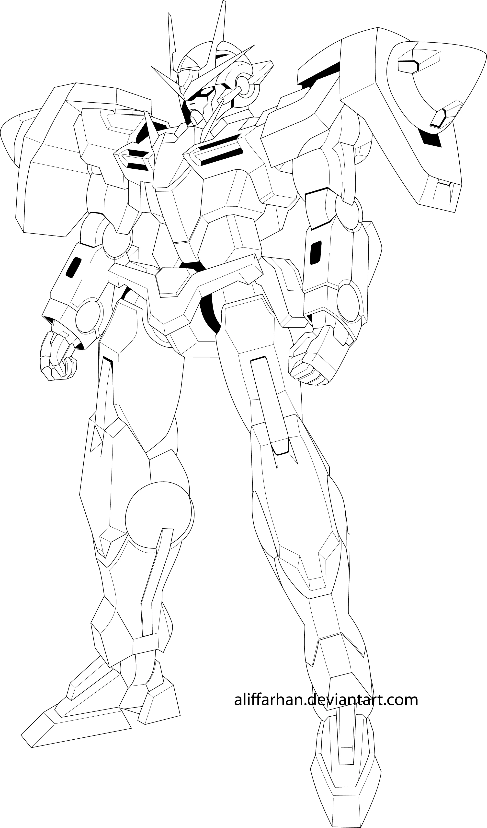Image - 00 Gundam Lineart.jpg | The Gundam Wiki | Fandom powered by Wikia