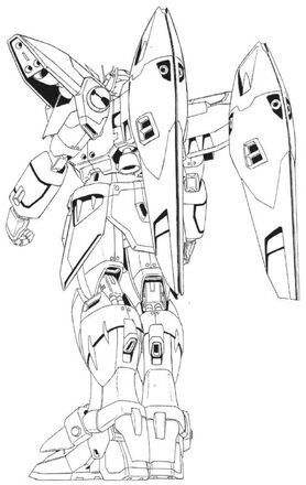 XXXG-00W0 Wing Gundam Zero (MS mode rear)