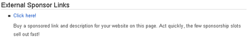 Oasis - External Sponsor Links