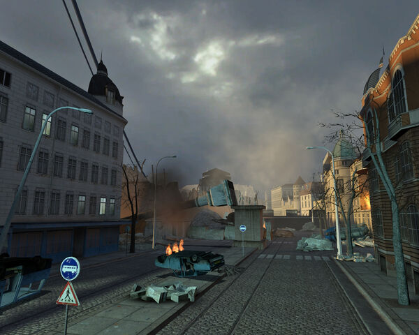 File:City 17 ruined street tracks.jpg
