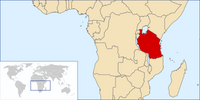 Location of Tanzania on Earth