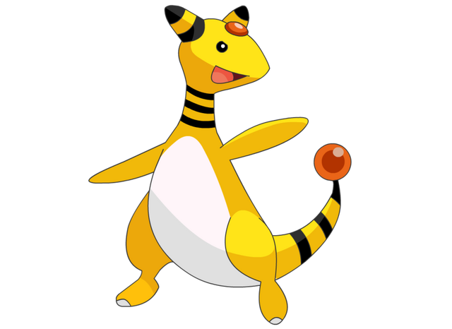File:Ampharos HGSS Sprite to Anime by pokesafari.png