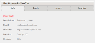 Profile page