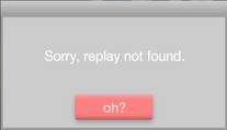 No replay found