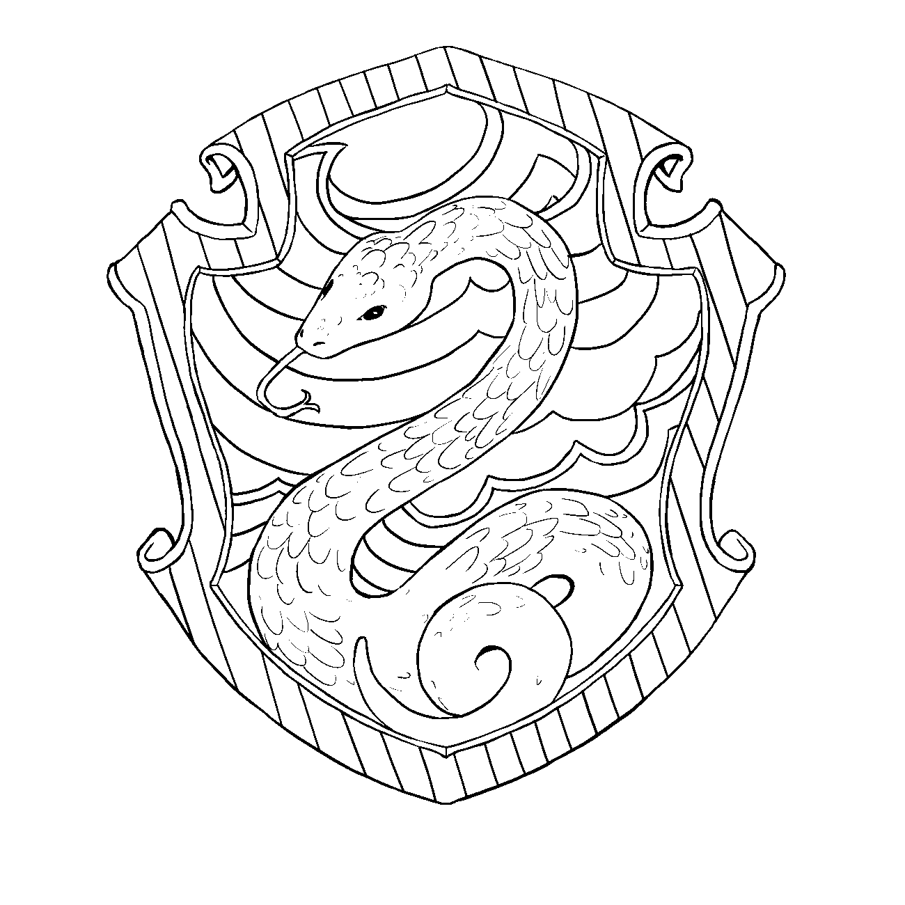 Line Art House Png : Image slytherin lineart harry potter wiki fandom
