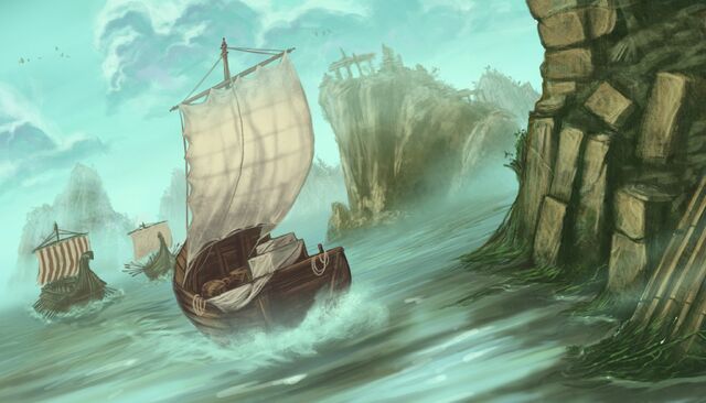 Archivo:Dagger lake by Dimitri Bielak, Fantasy Flight Games©.jpg