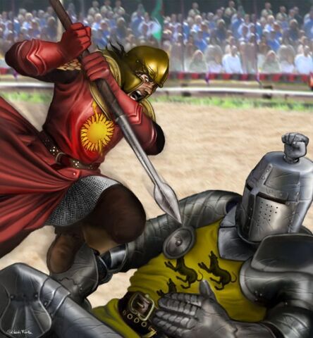 Archivo:Oberyn fights Gregor Clegane by M.Luisa Giliberti©.jpg