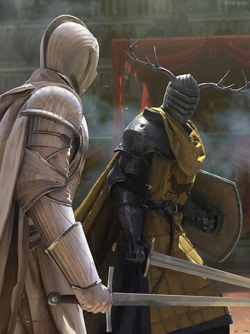 Archivo:Ser Duncan the Tall in trial by combat by Chase Stone©.jpg