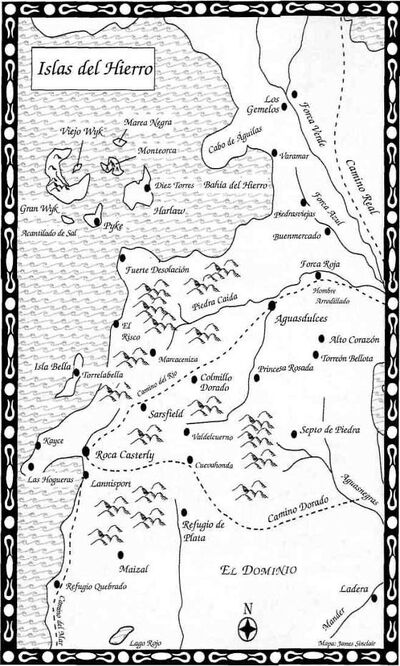 Mapa Islas del Hierro Festín de Cuervos