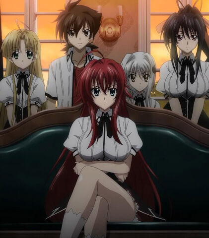 File:Rias and her team meeting Xenovia and Irina.jpg