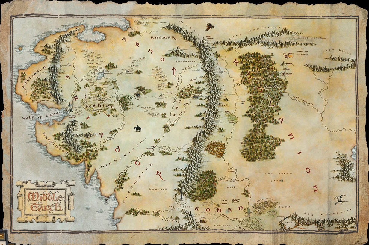 Map Of The Hobbit World