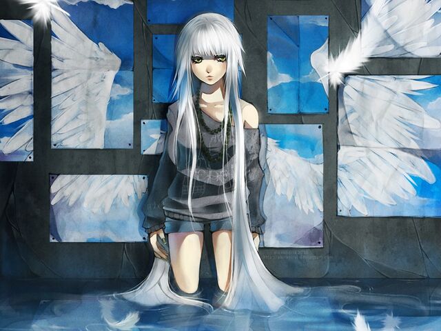 Archivo:Anime-girl-black-hair-red-eye-feathers-green-eyes-white-girls-hd-199866.jpg