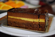 Brownie and Passionfruit - layers - Le Petit Gateau AUD32 small