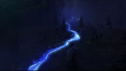 Glowing algae stream