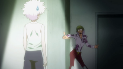 Killua es aprobado por el examinador