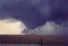 Large Cone Tornado Forming