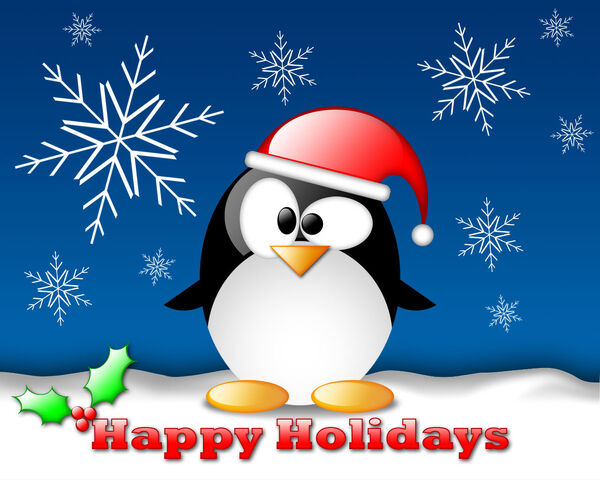 File:Linux tux christmas wallpaper.jpg