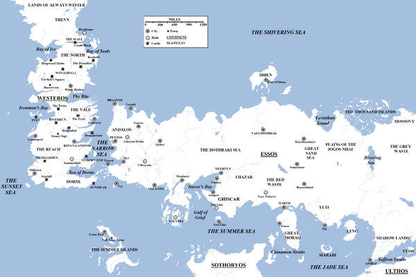Ice and Fire World Map